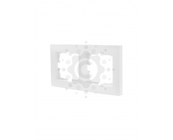 Рамка подвійна горизонтальна біла Lezard серія Vesna 742-0200-147 фото 1